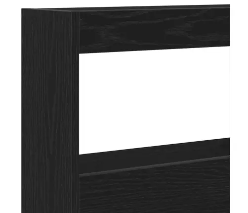Galvgaļa Skapis Ar Led, Melns Ozola, 140X17X102 Cm Vidaxl