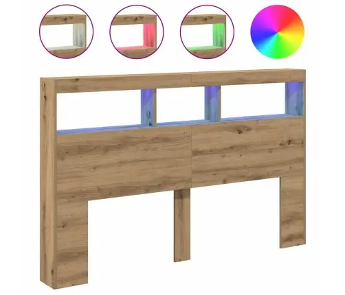 Galvūgalis-Spintelė Su Led, Artisano Ąžuolo, 160X17X102 Cm