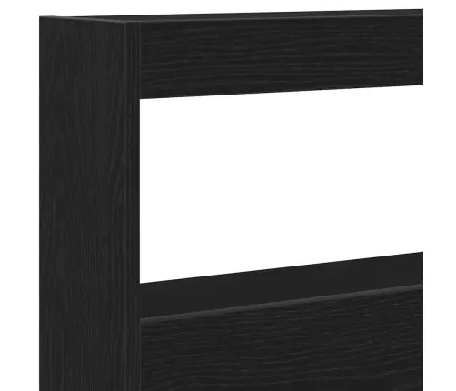 Galvgaļa Skapis Ar Led, Melns Ozola, 160X17X102 Cm Vidaxl