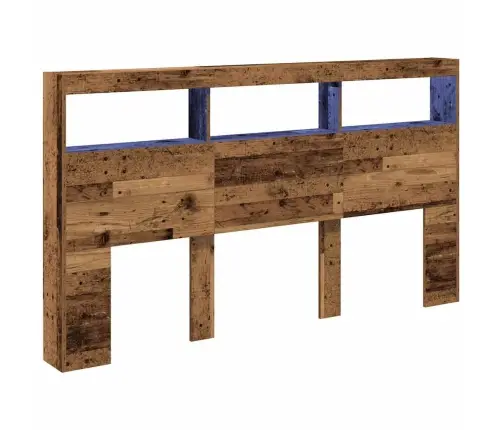 Voodipeatsi Kapp Led-Tuledega, Vana Puit, 180X17X102 Cm