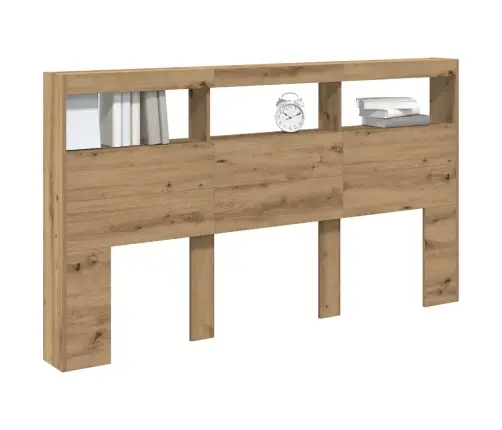 Galvgaļa Skapis Ar Led, Koka Krāsā, 180X17X102 Cm Vidaxl