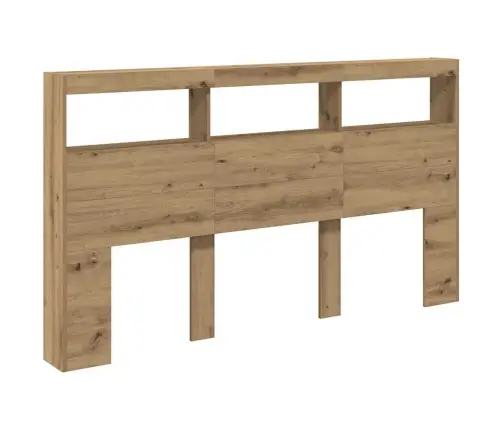 Galvgaļa Skapis Ar Led, Koka Krāsā, 180X17X102 Cm Vidaxl