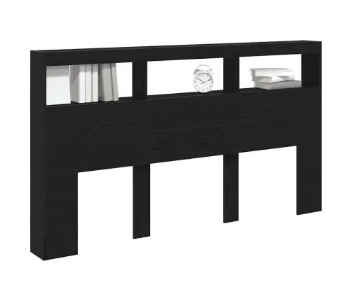 Galvūgalis-Spintelė Su Led, Juodu Ąžuolu, 180X17X102 Cm