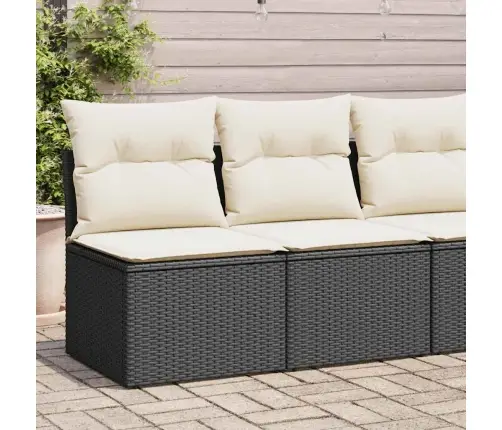 2-Daļīgs Dārza Dīvāna Komplekts, Matrači, Melna Pe Rotangpalma Vidaxl