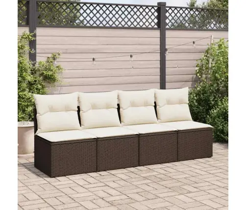 Sodo Komplektas Su Pagalvėlėmis, 2 Dalių, Poliratanas/Akacija