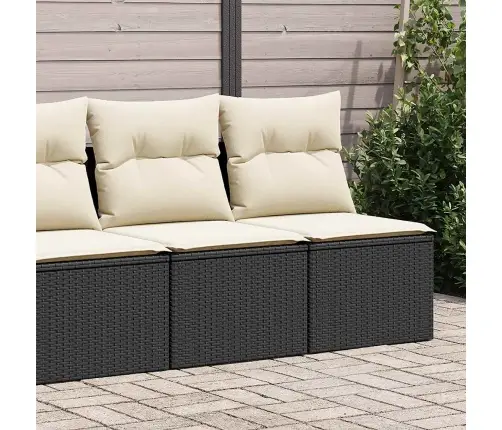 2-Osaline Aiadiivani Komplekt Patjadega, Must, Rotang/Akaatsia