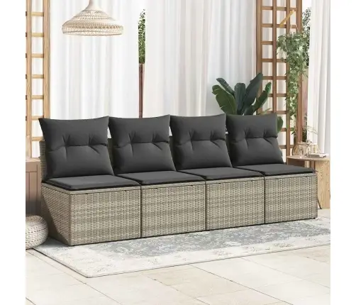 Sodo Komplektas Su Pagalvėlėmis, 2 Dalių, Poliratanas/Akacija