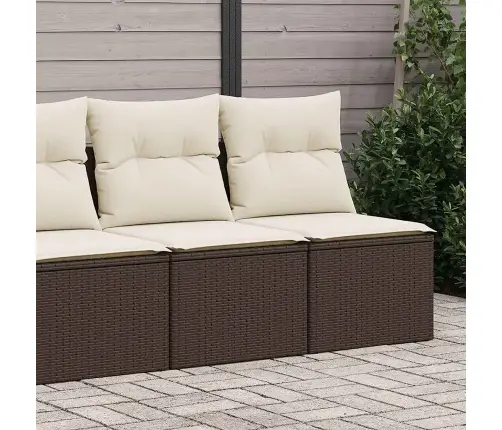 2-Daļīgs Dārza Dīvānu Komplekts, Matrači, Brūna Pe Rotangpalma Vidaxl