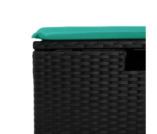 4-Osaline Aiadiivani Komplekt Patjadega, Must, Polürotang