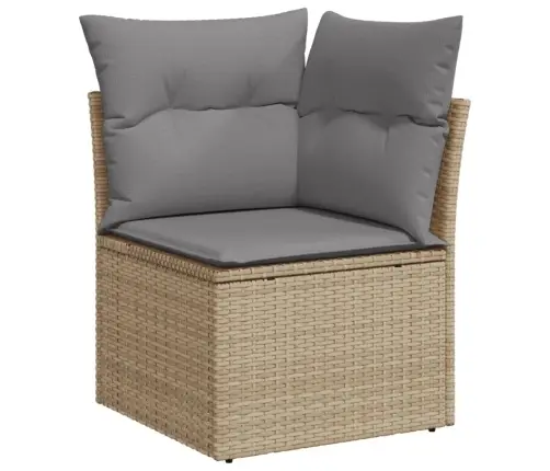 Sofos Komplektas Su Pagalvėlėmis, 4 Dalių, Smėlio, Poliratanas