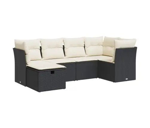 6-Osaline Aiadiivani Komplekt Patjadega, Must, Polürotang