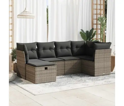 6-Osaline Aiadiivani Komplekt Patjadega, Hall, Polürotang