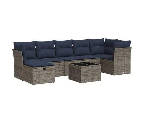 8-Osaline Aiadiivani Komplekt Patjadega, Hall, Polürotang