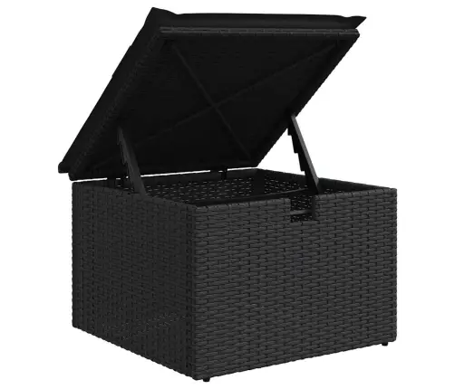 6-Osaline Aiadiivani Komplekt Patjadega, Must, Polürotang