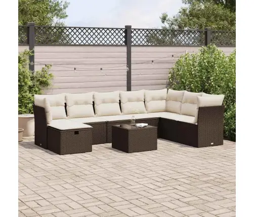 9-Osaline Aiadiivani Komplekt Patjadega, Pruun, Polürotang