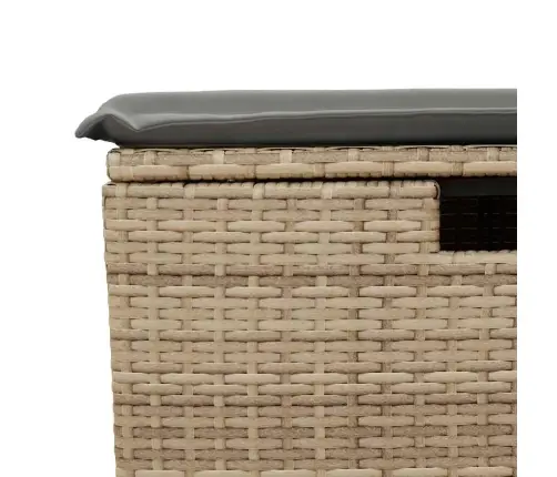 5-Daļīgs Dārza Dīvāna Komplekts, Matrači, Bēša Pe Rotangpalma Vidaxl