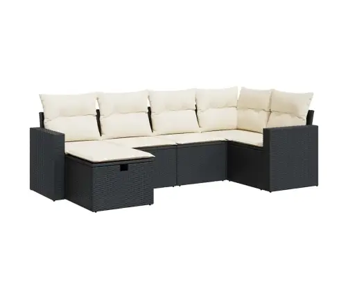 6-Osaline Aiadiivani Komplekt Patjadega, Must, Polürotang