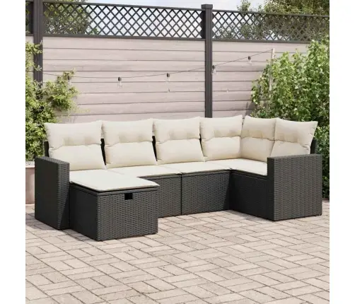 6-Osaline Aiadiivani Komplekt Patjadega, Must, Polürotang