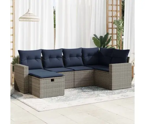 6-Osaline Aiadiivani Komplekt Patjadega, Hall, Polürotang