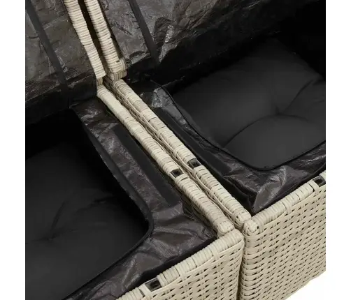 Sodo Komplektas Su Pagalvėlėmis, 8 Dalių, Pilkas, Poliratanas