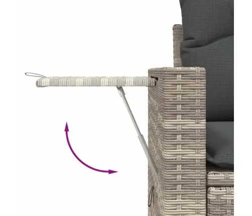 Sofos Komplektas Su Pagalvėlėmis, 5 Dalių, Pilkas, Poliratanas