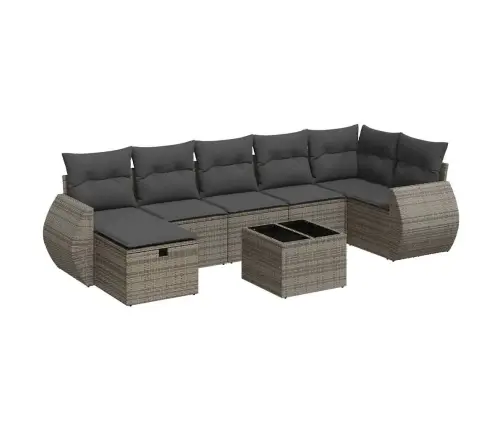 8-Osaline Aiadiivani Komplekt Patjadega, Hall, Polürotang