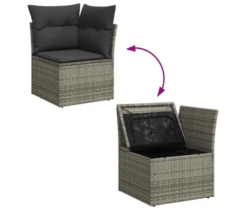 8-Osaline Aiadiivani Komplekt Patjadega, Hall, Polürotang