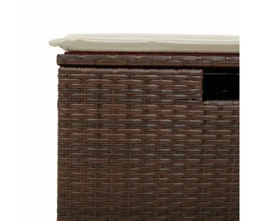 4-Daļīgs Dārza Dīvānu Komplekts, Matrači, Brūna Pe Rotangpalma Vidaxl