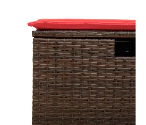 4-Osaline Aiamööblikomplekt Patjadega, Pruun, Polürotang