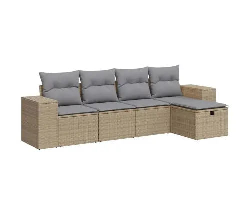 5-Osaline Aiadiivani Komplekt Patjadega, Beež, Polürotang