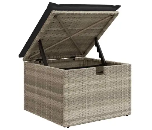 7-Osaline Aiamööblikomplekt Patjadega, Helehall, Polürotang