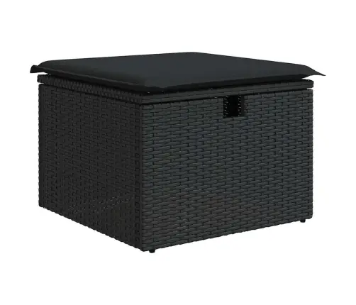 8-Osaline Aiadiivani Komplekt Patjadega, Must, Polürotang