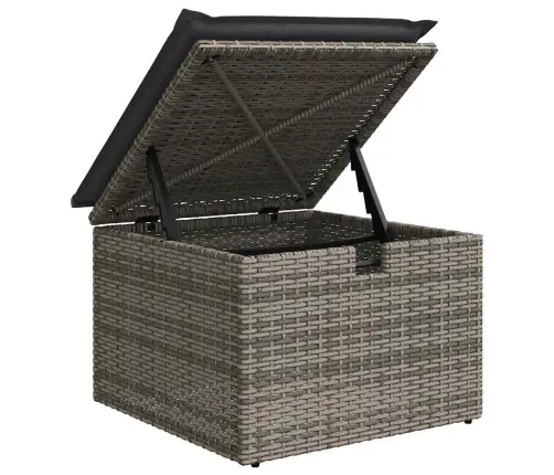 8-Daļīgs Dārza Dīvāna Komplekts Ar Matračiem, Pelēks Pe Pinums Vidaxl