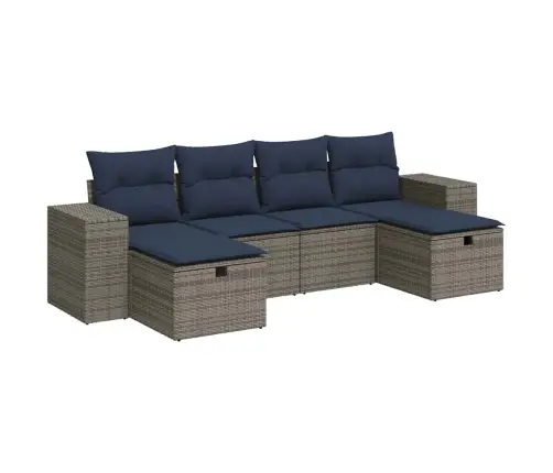 6-Osaline Aiadiivani Komplekt Patjadega, Hall, Polürotang