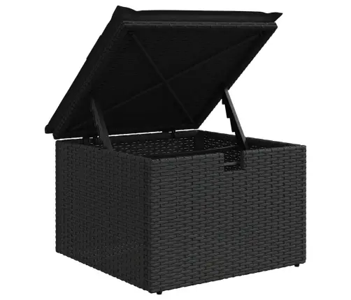 8-Osaline Aiadiivani Komplekt Patjadega, Must, Polürotang