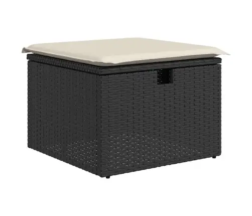 8-Osaline Aiadiivani Komplekt Patjadega, Must, Polürotang