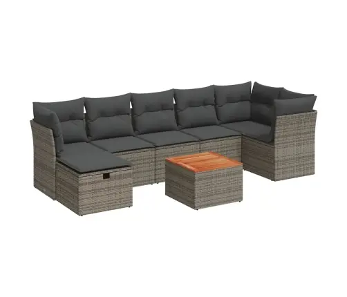 8-Osaline Aiadiivani Komplekt Patjadega, Hall, Polürotang