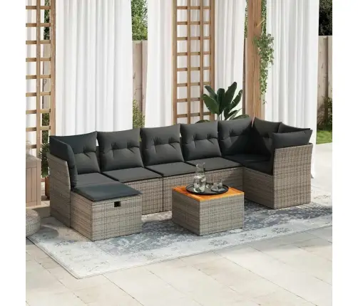 8-Osaline Aiadiivani Komplekt Patjadega, Hall, Polürotang