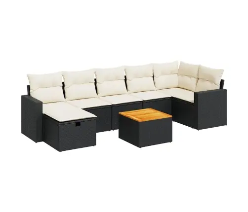 8-Osaline Aiadiivani Komplekt Patjadega, Must, Polürotang