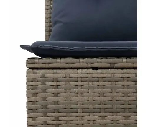 8-Daļīgs Dārza Dīvāna Komplekts Ar Matračiem, Pelēks Pe Pinums Vidaxl