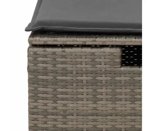 9-Daļīgs Dārza Dīvāna Komplekts Ar Matračiem, Pelēks Pe Pinums Vidaxl