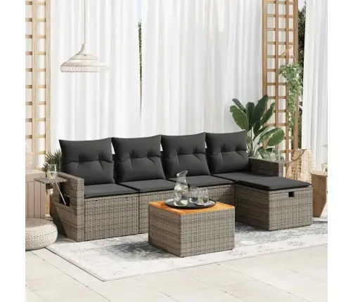 6-Osaline Aiadiivani Komplekt Patjadega, Hall, Polürotang