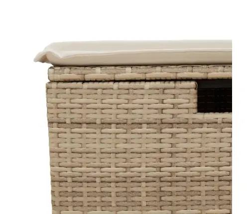 7-Daļīgs Dārza Dīvāna Komplekts, Matrači, Bēša Pe Rotangpalma Vidaxl