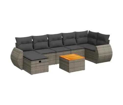 8-Osaline Aiadiivani Komplekt Patjadega, Hall, Polürotang