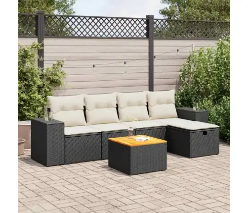 6-Osaline Aiadiivani Komplekt Patjadega, Must, Polürotang