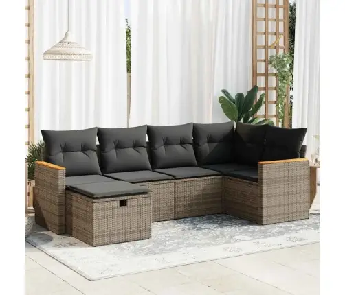 6-Osaline Aiadiivani Komplekt Patjadega, Hall, Polürotang