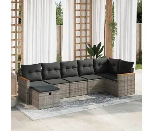 7-Osaline Aiadiivani Komplekt Patjadega, Hall, Polürotang