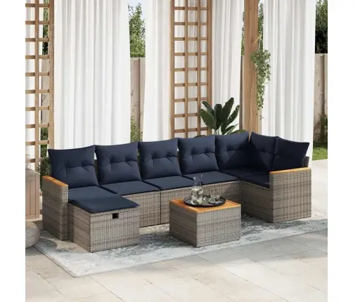 8-Osaline Aiadiivani Komplekt Patjadega, Hall, Polürotang