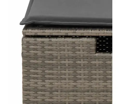 6-Daļīgs Dārza Dīvāna Komplekts Ar Matračiem, Pelēks Pe Pinums Vidaxl