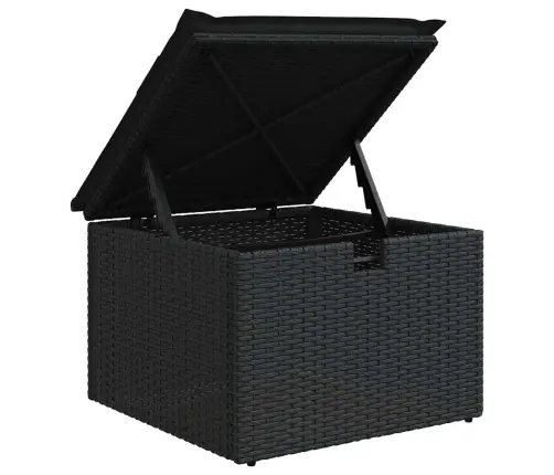 5-Osaline Aiadiivanikomplekt Patjadega, Must, Polürotang